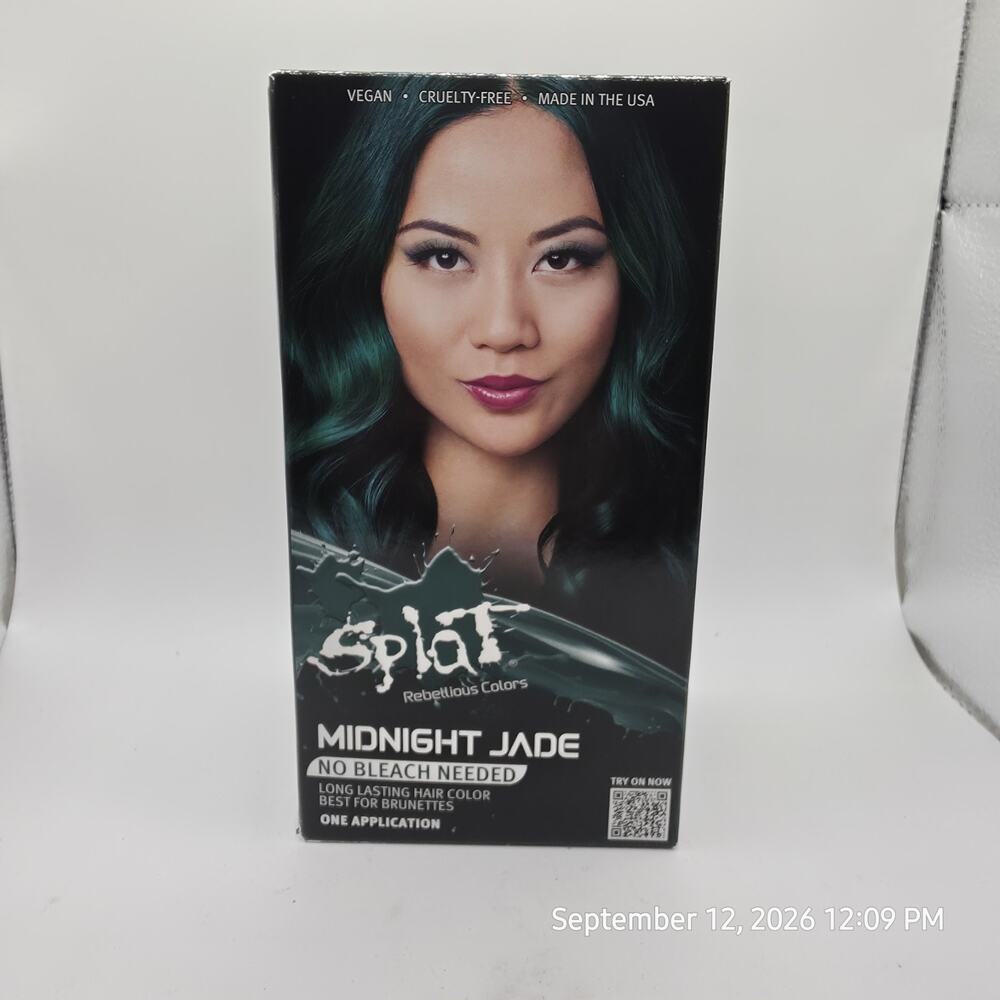 Splat Midnight Jade Hair Color Kit, Semi Permanent No Bleach Green Hair Dye